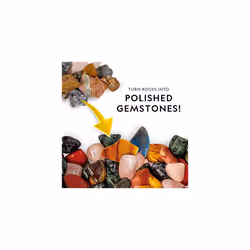NATIONAL GEOGRAPHIC Rock Tumbler Grit and Polish Refill Kit - Tumbling Grit Media, Polish Up to 9 kg of Rocks, Works with any Rock Tumbler Machine or
