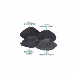 NATIONAL GEOGRAPHIC Rock Tumbler Grit and Polish Refill Kit - Tumbling Grit Media, Polish Up to 9 kg of Rocks, Works with any Rock Tumbler Machine or