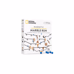 NATIONAL GEOGRAPHIC Magnetic Marble Run - 75-Piece STEM Building Set for Kids & Adults with Magnetic Track & Trick Pieces & M ...
