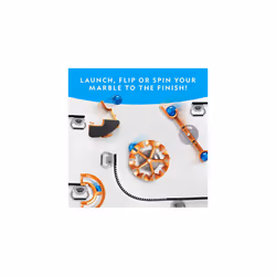 NATIONAL GEOGRAPHIC Magnetic Marble Run - 75-Piece STEM Building Set for Kids & Adults with Magnetic Track & Trick Pieces & Marbles for Building A