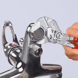 Knipex Pliers Wrench pliers and a wrench in a single tool chrome-plated, plastic coated 180 mm 86 03 180