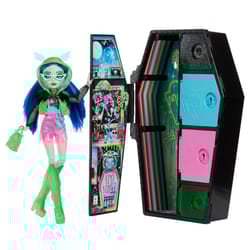 Monster High Doll and Fashion Set, Ghoulia Yelps Doll, Skulltimate Secrets: Neon Frights, Dress-Up Locker with 19+ Surprises, HNF81
