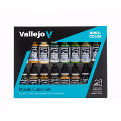 Vallejo 70109 Model Color WWII Allies Acrylic Paint Set - Assorted Colours (Pack of 16) X17ml