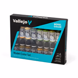 Vallejo 70109 Model Color WWII Allies Acrylic Paint Set - Assorted Colours (Pack of 16) X17ml