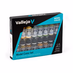 Vallejo 70109 Model Color WWII Allies Acrylic Paint Set - Assorted Colours (Pack of 16) X17ml