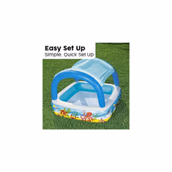 Bestway Inflatable Paddling Pool | Kids, Toddler Outdoor Garden Paddling Pool with Shade, Canopy Baby Pool, Ages 2+