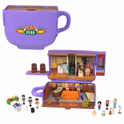 Polly Pocket Playset, Friends Compact with 6 Dolls and 9 accessories, HKV74
