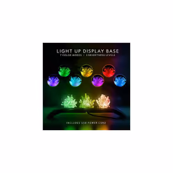 National Geographic Crystal Growing Kit - 3 Vibrant Coloured Crystals to Grow with Light-Up Display Stand & Guidebook, Includes 3 Real Gemstone