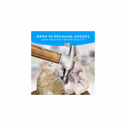 NATIONAL GEOGRAPHIC Break Open 10 Premium Geodes ? Includes Goggles and Display Stands - Great STEM Science Kit, Geology Gift for Kids, Geode