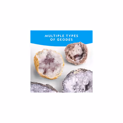 NATIONAL GEOGRAPHIC Break Open 10 Premium Geodes ? Includes Goggles and Display Stands - Great STEM Science Kit, Geology Gift for Kids, Geode