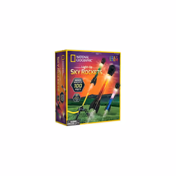 National Geographic Air Rocket Toy - LED Rocket Launcher for Kids, Stomp and Launch Light Up, Air Powered, Rockets up to 30.5 ...