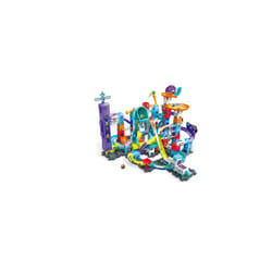 VTech Marble Rush Magnetic Magic, Construction Toys for Kids, 10 Marbles and 120 Building Pieces, Electronic Marble Run Track Set, Exciting Stunts &