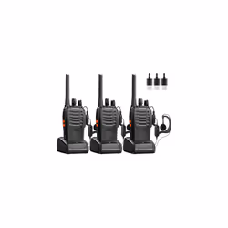 Walkie Talkies Long Range Rechargeable Walkie Talkie Set Portable Handheld 16Channels Two Way Radio with Earpiece,Build in LE ...