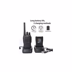 Walkie Talkies Long Range Rechargeable Walkie Talkie Set Portable Handheld 16Channels Two Way Radio with Earpiece,Build in LED Light for Adults