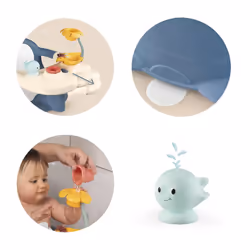 Little Smoby 2 in 1 Baby Bath Time Seat and Activity Table ? Unisex bath toy for children 6 to 16 months and 6 to 13kg
