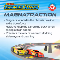 My First Scalextric Racing Track Sets for Kids Ages 3+ - Mains Powered Micro Race Car Set, Toy Cars Race Tracks for Boys. Incl. 1x Speed Track, 2x