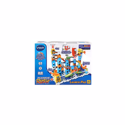 VTech Marble Rush Launch Pad, Construction Toys for Kids with 10 Marbles and 75 Building Pieces, Electronic Track Set for Boys & Girls, Colour-Coded