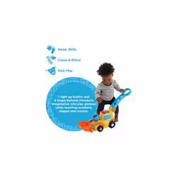 VTech POP and Drop Digger, Educational Push Along Digger for Toddler, Toy Gift for 12 Months to 2 3 Years Boys and Girls. English Version