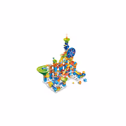 VTech Marble Rush Adventure Set, Construction Toys for Kids with 10 Marbles and 128 Building Pieces, Electronic Track Set for ...