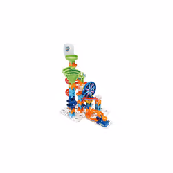 VTech Marble Rush Adventure Set, Construction Toys for Kids with 10 Marbles and 128 Building Pieces, Electronic Track Set for Boys & Girls,