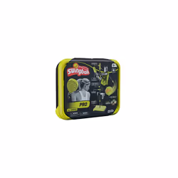 Swingball Pro All Surface, Black and Yellow, Outdoor Activities, Traditional Pole in the Ground Swingball, Real Tennis Ball a ...