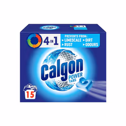Calgon 4-in-1 Washing Machine Cleaner and Water Softener Tablets, Removes Limescale & Odours, Deep Clean, Units: 15 Tablets,  ...