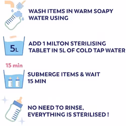 Milton Cold Water Steriliser (White), Packaging may vary