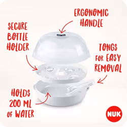 NUK Micro Express Plus Microwave Steam Baby Bottle Steriliser
