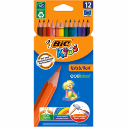 BIC Kids Evolution Coloured Pencils, Vivid Colouring Pencils, Easy to Sharpen, Extra Resistant BIC Pencils, School Supplies, ...