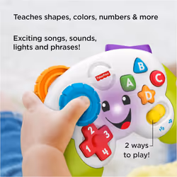 Fisher-Price Laugh & Learn Game & Learn Controller  musical toy with lights and learning content for baby and toddler ages 6-36 months FWG12
