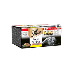 SHEBA Cat Wet Food - Fresh and Fine - Cat Pouches Poultry in Gravy - 50 g (Pack of 50)