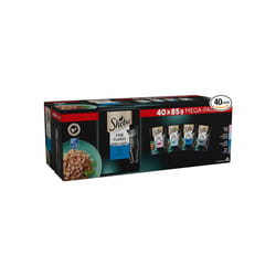 SHEBA Fine Flakes in Jelly Fish Collection Wet Cat Food Pouches for Adult Cats 85 g (Pack of 40)