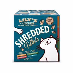 Lily's Kitchen Shredded Fillets Multipack Grain Free Natural Adult Wet Cat Food Chicken Chicken & Mussels Chicken & Ham Tuna ...
