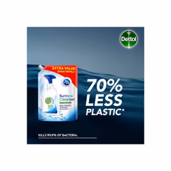 DETTOL Surface Cleaner Pouch Refill, Multipack of 4 X 1.2L, Total 4.8L, Antibacterial Disinfectant Surface Cleaning Spray  Household Cleaners