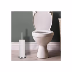 Premier Housewares Chrome Toilet Roll Holder Free Standing Multi Rolls Tall ToiletRoll Stand Wide Base Toilet Paper Holderfor Washroom Loo Roll Holder
