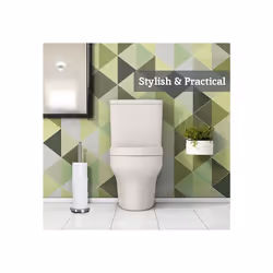 Premier Housewares Chrome Toilet Roll Holder Free Standing Multi Rolls Tall ToiletRoll Stand Wide Base Toilet Paper Holderfor Washroom Loo Roll Holder