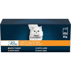 GOURMET Perle Chef's Collection in Gravy Wet Adult Cat Food 40x85g