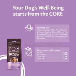 Wellness CORE Reward+ Treats Duck Supports in Calming Your Dog Soft Grain Free Dog Treats 170g
