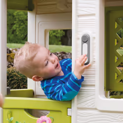 SMOBY Playhouse Doorbell with action sounds, randomly sounds Ding Dong, Dog Bark and Cat Meow