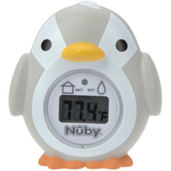 Nuby - Penguin shaped baby bath Digital thermometer - Easy to read screen - BPA free - Gray - Suitable from 0 months