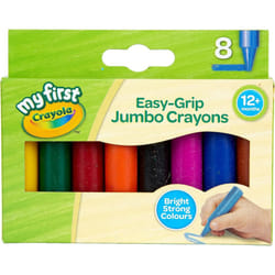 CRAYOLA MyFirst Jumbo Crayons  Assorted Colours Easy Grip Colouring Crayons Perfect for Toddlersfor Kids Aged 12 Plus Months Multicolor (Pack of 8)