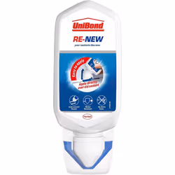 UniBond Re-New White Silicone Sealant for Kitchen & Bath One-Step Bathroom Sealant Renewal Waterproof Shower Sealant Triple M ...