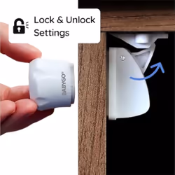 BABYGOÂ® Magnetic Child Safety Cupboard Locks for Children 10 Locks, 2 Keys & 8 Free Corner Protectors Baby Proofing Kitchen Cabinets & Drawers Easy