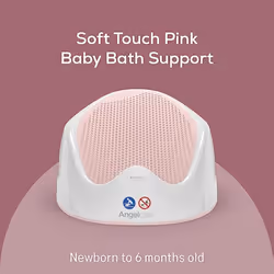 Angelcare - Baby Bath Support - Soft touch support - Water level indicator - Ideal for Babies Less Than 6 Months Old - Pink
