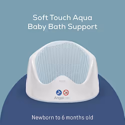 Angelcare - Baby Bath Support - Soft touch support - Water level indicator - Ideal for Babies Less Than 6 Months Old - Aqua