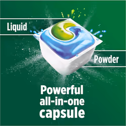 Fairy All-In-1 Dishwasher Tablets, 60 Capsules, Original, Effective Even On Dried-On Grease