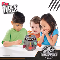 TOMY Pop Up Trex Classic Children's Action Game, Family & Preschool Kids Game, Jurassic World Games, Action Game for Children 4, 5, 6, 7, 8 Year Old