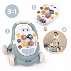Little Smoby Baby Walker by Smoby Detachable Activity Play Board Baby?s First Doll Pushchair Toy Grows with the Child from Activity Board to Walker