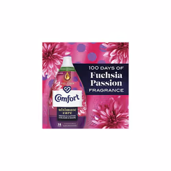 Comfort Ultimate Care Fuchsia Passion bottle made of 100% recycled plastic* Ultra-Concentrated Fabric Conditioner for complete clothes protection 58