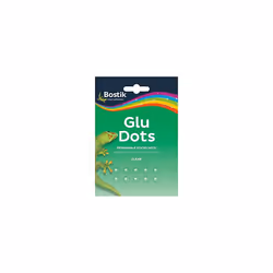 Bostik Glu Dots ? Removable, Double Sided Glue Dots, For Instant Fixing & Crafts, Easy to Use, No Mess, Clear, x64 Glu Dots